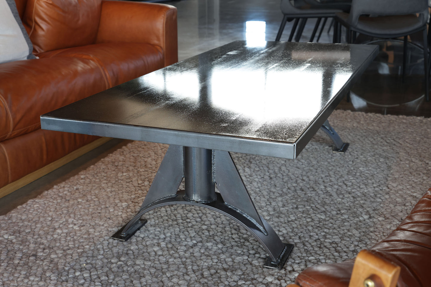 Steel coffee table